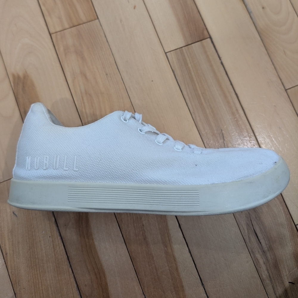 NOBULL | White Canvas Court Sneaker Shoes Womens 7 / Mens 5.5